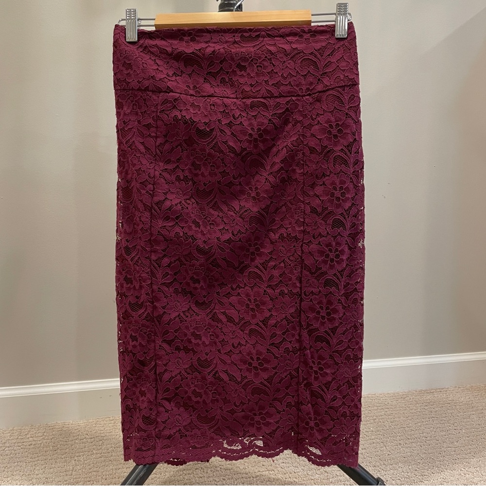 Express Lace Pencil Skirt